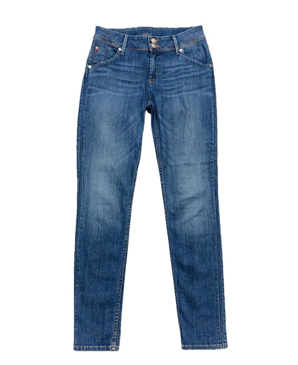 Hudson Jeans Low Rise Collin Flap Pocket Skinny Jeans Blue Denim Med Wash 29